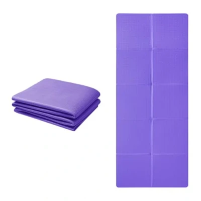 Afbeelding van Good Nite opvouwbare yogamat antislip draagbare fitnessmat lichte gymnastiekmat pilates sport reizen oefenmat voor vrouwen mannen 183 x 61 0,6 cm (paars)