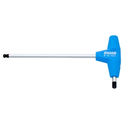 Afbeelding van Unior Uni 2362000400 kogelkop zeskantstiftsleutel met T greep, 10 mm, blauw