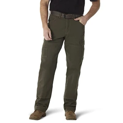 Afbeelding van Wrangler Riggs werkkleding voor heren, ripstop Ranger Pantriggs, werkkleding, rangerrigig® Gs Workwear, ripstop, rangerbroek, loden, 33W / 32L