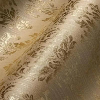 Afbeelding van Architects Paper textielbehang metallic zijde behang met ornamenten barok 10,05 m x 0,53 beige Made in Germany 306594 30659 4