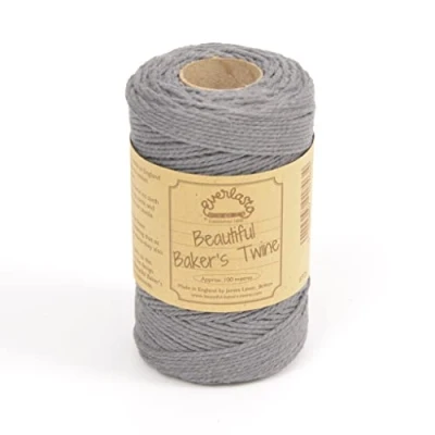 Afbeelding van 100m Everlasto &#039;Solid&#039; Beautiful Baker&#039;s Cotton Craft Twine (ongeveer 2 mm) (LEIEN GRIJS)