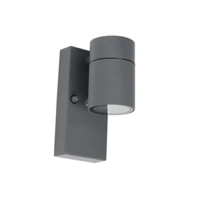 Afbeelding van QAZQA Buiten wandlamp antraciet IP44 met schemersensor Solo