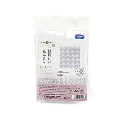 Afbeelding van Olympus Thread Hitomezashi Sashiko borduurpakket Hana Fukin Kimono, stof bedrukt