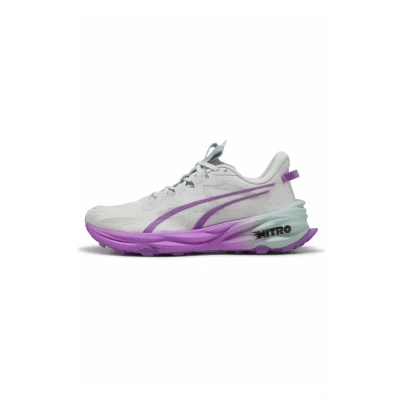 Afbeelding van Puma Fasttrac Nitro Trail hardloopschoenen, Dames, Maat: 37.5, Feather graypure magentamodern mint Kunststof/ textiel