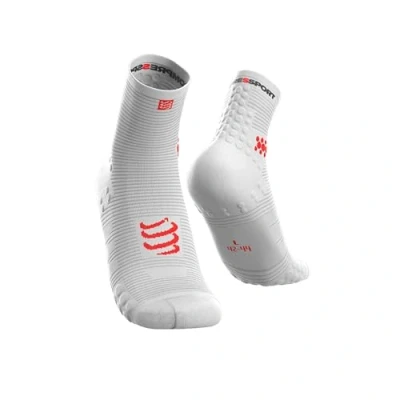 Afbeelding van Compressport Heren Racing Sock High White T2 Compression Loopsok, wit, 2