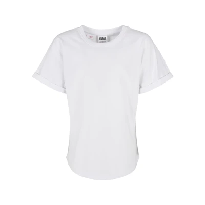 Afbeelding van Urban Classics LONG Shaped Turnup Tshirt basic voor kinderen, Maat: 110/116, White