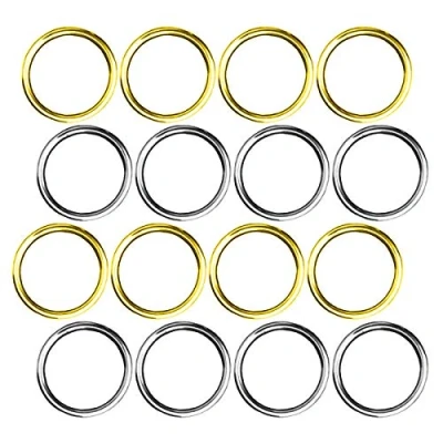 Afbeelding van Metalen ring, 40 stuks O hoepel multifunctionele binnendiameter 20 mm ringen (goud, zilver)