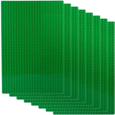 Afbeelding van APOSTROPHE Games bouwsteen grondplaten Compatibel Met alle grote merken 19,2 cm x 28,8 Groene (8x groen)