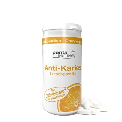 Afbeelding van PentaSense® Xylitol anti cariës zuigtabletten met aardbeiensmaak tegen tandplak en zuur helpen het tandglazuur te behouden 150 stuks