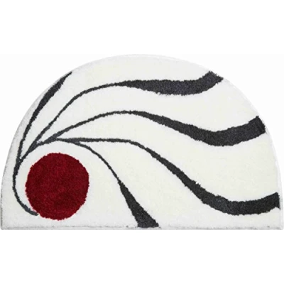 Afbeelding van Grund Designer Badmat COLANI, Ultrazacht en absorberend, Antislip, 5 jaar garantie, Colani 18, 50x80 cm halfrond, Wit