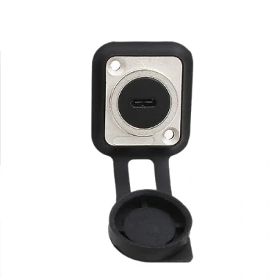 Afbeelding van HangTon Koppeling USB C Type vrouwelijk naar waterdichte stekker, paneelstekker voor lijnkabelchassis, IP65 Bulkhead Pass Through
