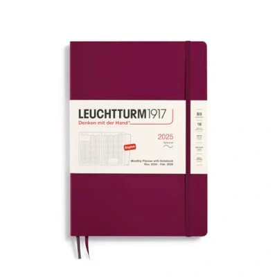 Afbeelding van LEUCHTTURM1917 370708 maandplanner &amp; notitieboek Composition (B5) 2025, 16 maanden, softcover, Port Red, Engels