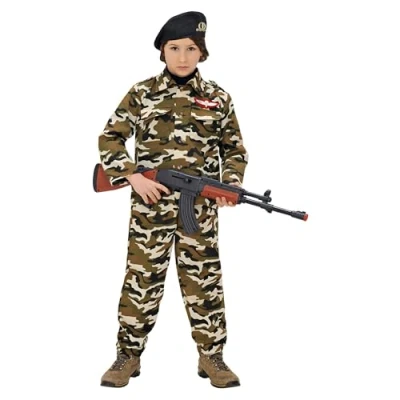 Afbeelding van Leger &amp; Oorlog kostuum Rambo Soldaat Kind Jongen Maat 128 Carnaval Verkleedkleding