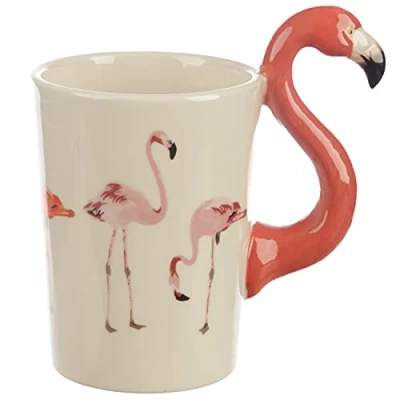 Afbeelding van Beker handvat flamingo