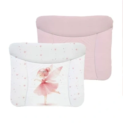 Afbeelding van Ceba Baby® Zacht aankleedkussen, 75 x 72 cm, dubbelzijdig aankleedkussen voor jongens en meisjes, waterdicht, afwasbaar, Oeko Tex, Made in EU, roze fee