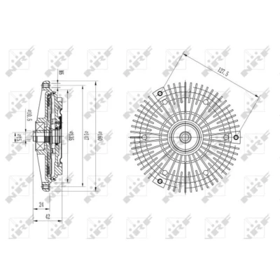 Afbeelding van Koppeling, radiateurventilator NRF 49615