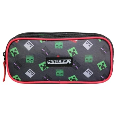 Afbeelding van BAGTROTTER Minecraft 2 vaks schooltas zwart