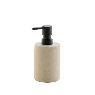 Afbeelding van douceur d&#039;intérieur, Zeepdispenser (Ø 7 x 16 cm), graniet, zand, polyhars, effen