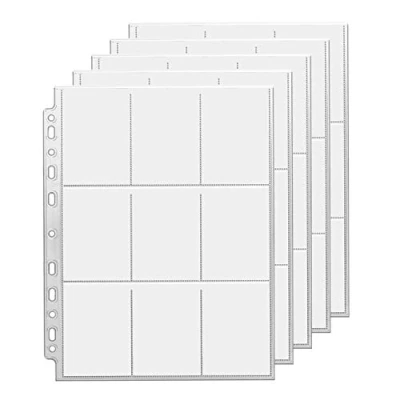 Afbeelding van kaartsleuven 225 zakken, ruilkaartenalbum transparant 25 pagina&#039;s Goed voor A4 ringbanden, houder gamekaarten Max. 450 kaarten Bescherming