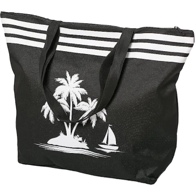 Afbeelding van Ibenzoa® Ruime en Stijlvolle Strandtas met Veilig Ritssluiting Trendy Design voor Dames