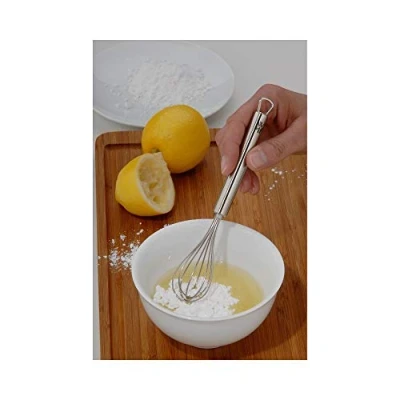 Afbeelding van Kasahome Mini garde voor de keuken, eiermixer, van staal, 16 cm