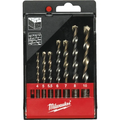 Afbeelding van Milwaukee Accessoires Betonboren set in kunststof cassette (8 delig): 3 / 4 5 6 7 8 9 10 mm 4932480158