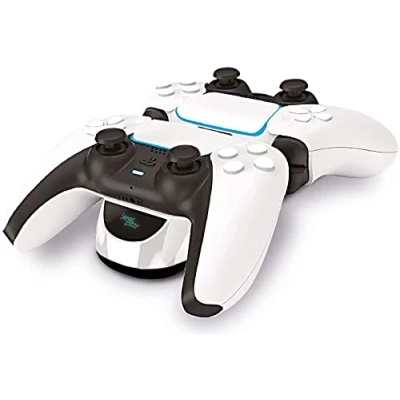 Afbeelding van PS5 Steelplay Dual Charging oplaadstation Charger Controller Docking Station geschikt voor Oplader twee Controllers LED indicatie charge