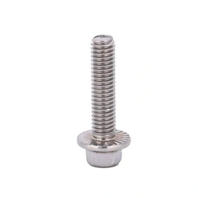 Afbeelding van 10 stks M6 Rvs SS304 Hex Flens Schroeven Cap Wasmachine Hoofd Bouten Fastener Zeskant Hexagon Schroeven(M6*25)