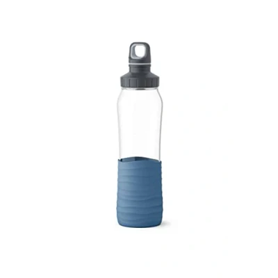 Afbeelding van Emsa Drink2Go drinkfles glas 0.7 L blauw