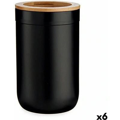 Afbeelding van Tandenborstelhouder Bruin Zwart Bamboe Polypropyleen 7,7 x 11,5 cm (6 Stuks)