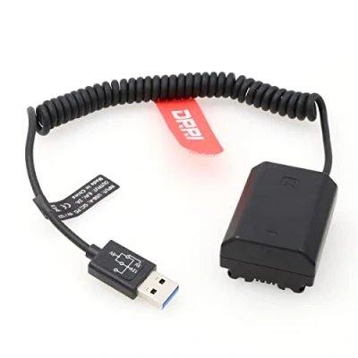 Afbeelding van DRRI USB naar NP FZ100 Dummy Batterij Voedingskabel voor Sony A9 A7R3 A7M3 A7S3 A7III A7