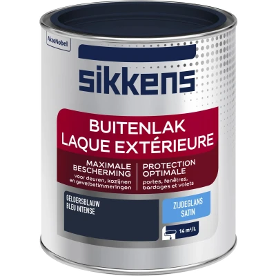 Afbeelding van sikkens buitenlak zijdeglans geldersblauw 0.75 ltr