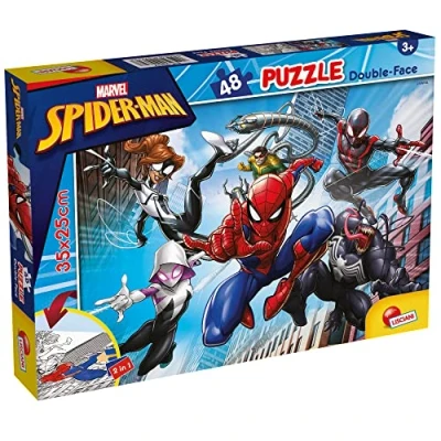 Afbeelding van LISCIANI Marvel Puzzle DF M Plus 48 Spider Man 25x35 cm Dubbelzijdig Superhelden Scènes Creativiteit en Motorische Vaardigheden Stukjes Voor Kinderen Gemaakt in Italië