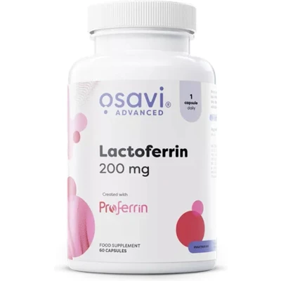 Afbeelding van Osavi Lactoferrine 200 mg Lichaamseigen Ijzerbindend Eiwit Supplement 60 Capsules