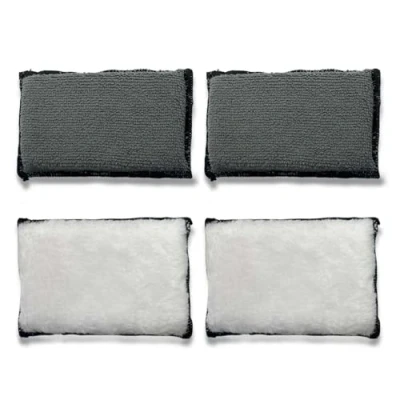Afbeelding van Auto interieurreinigingsdoek, 4 stuks spons, microvezel reinigingspads, reinigingsscrubpads, wasbaar, accessoires, autoverzorging, stofspons, autospons voor reiniging binnenshuis