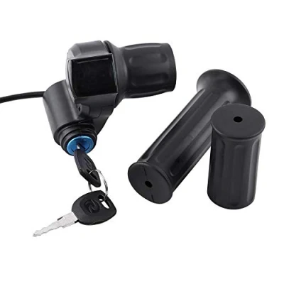 Afbeelding van Ebike gashendel, universele scooter twist gasstuurgrepen met display en kabel voor e scooter, mini elektrische fiets