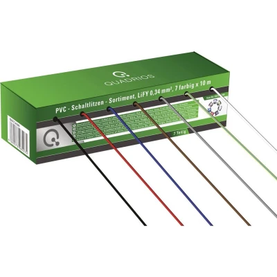 Afbeelding van Quadrios 19011CA086 Draad LiFY 1 x 0.34 mm² Blauw, Bruin, Groen, Geel, Grijs, Rood, Zwart, Wit 35 m