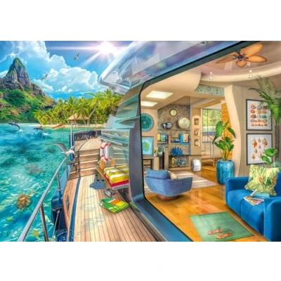 Afbeelding van Ravensburger Puzzle 2D 1000 elementów: Rejs w tropiki, Nowy design