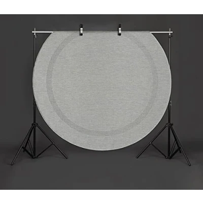 Afbeelding van the carpet Mistra robuust buitentapijt, modern, weerbestendig &amp; UV bestendig, voor balkon, terras en serre Maar ook geschikt de keuken, plat geweven, 120x120 round