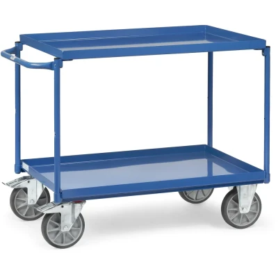 Afbeelding van Fetra 4820 Tafelwagen Staal Poedercoating Laadvermogen (max.): 400 kg Stralend blauw (RAL 5007)