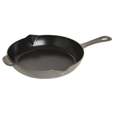Afbeelding van STAUB 26 cm koekenpan met gietijzeren handvat, gietijzer, grijs