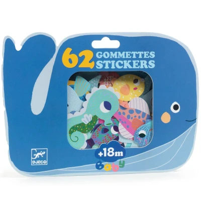 Afbeelding van Djeco stickers zeedieren 62st
