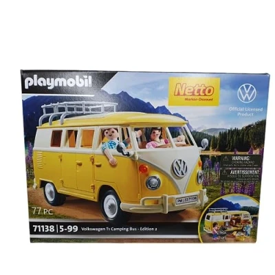 Afbeelding van PLAYMOBIL Volkswagen 71138 T1 Camping Bus Netto Edition 2, voor kinderen vanaf 5 jaar