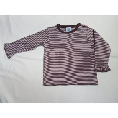 Afbeelding van Petit Bateau Meisje T Shirt lange mouw Streepje Roze / paars 6 maand 67