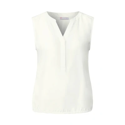 Afbeelding van Street One IN Unifarbe Top, Dames, Maat: 42, Weiß