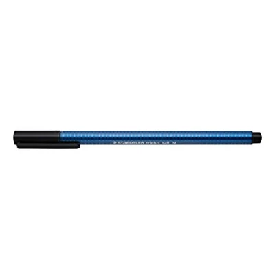Afbeelding van Staedtler 437 M 9 VE balpen triplus ball (ergonomische driehoekige schacht, lijnbreedte M, kleur zwart, veegvast, kartonnen etui met 10 balpen)