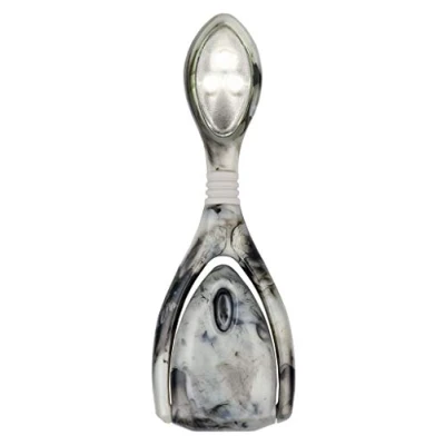Afbeelding van Moses Libri_x Lumi Plus Marble Grey Leeslamp, klemlamp met dimmer om te lezen in het donker, leeslamp marmerlook