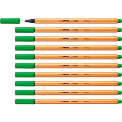 Afbeelding van STABILO point 88 Premium Fineliner Fine 0,4 mm Licht Groen Doos 10 stuks