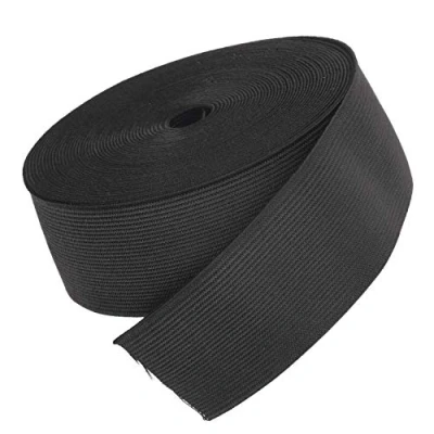 Afbeelding van Platte elastische band, band om te naaien, riemen, naaiwerk, pruiken, 6 meter (zwart, 50 mm)