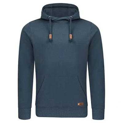 Afbeelding van Riverso RIVJulian Capuchontrui, voor heren, regular fit, hoody, pullover, zakken, streetwear, cross over kraag, basic, sweatshirt met capuchon, sportkleding, grijs, groen, rood, blauw, beige, zwart,